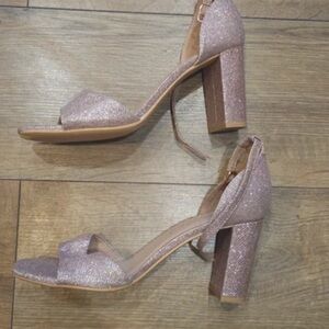 New Look Sparkling Pink Block Heels
